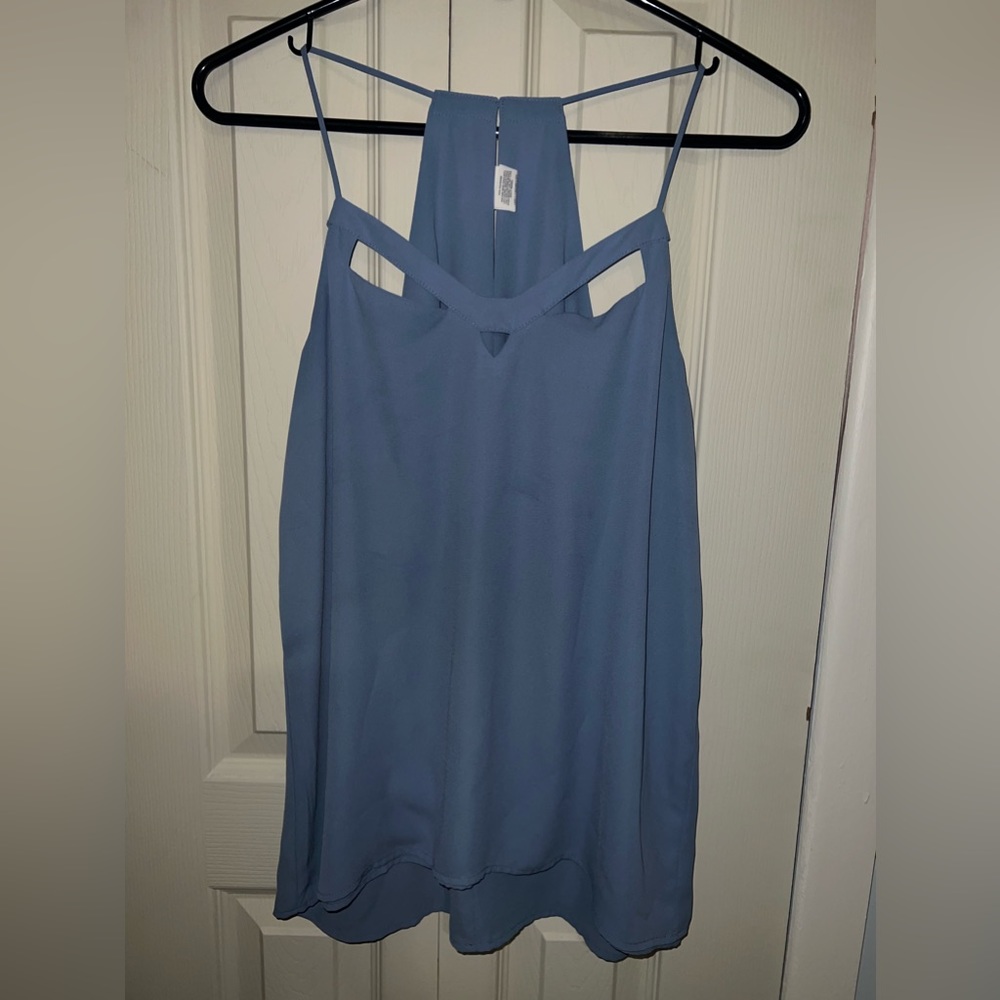 Blue halter top
